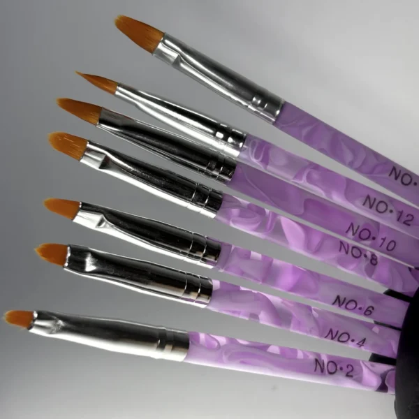 Set pensule pentru gel 7 bucăți